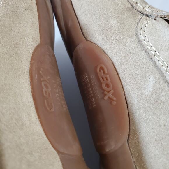 Geox Suede Leather Tan Driving Loafers Mens Size 41 US 8 Slip On Comfort Shoes - Picture 11 of 12